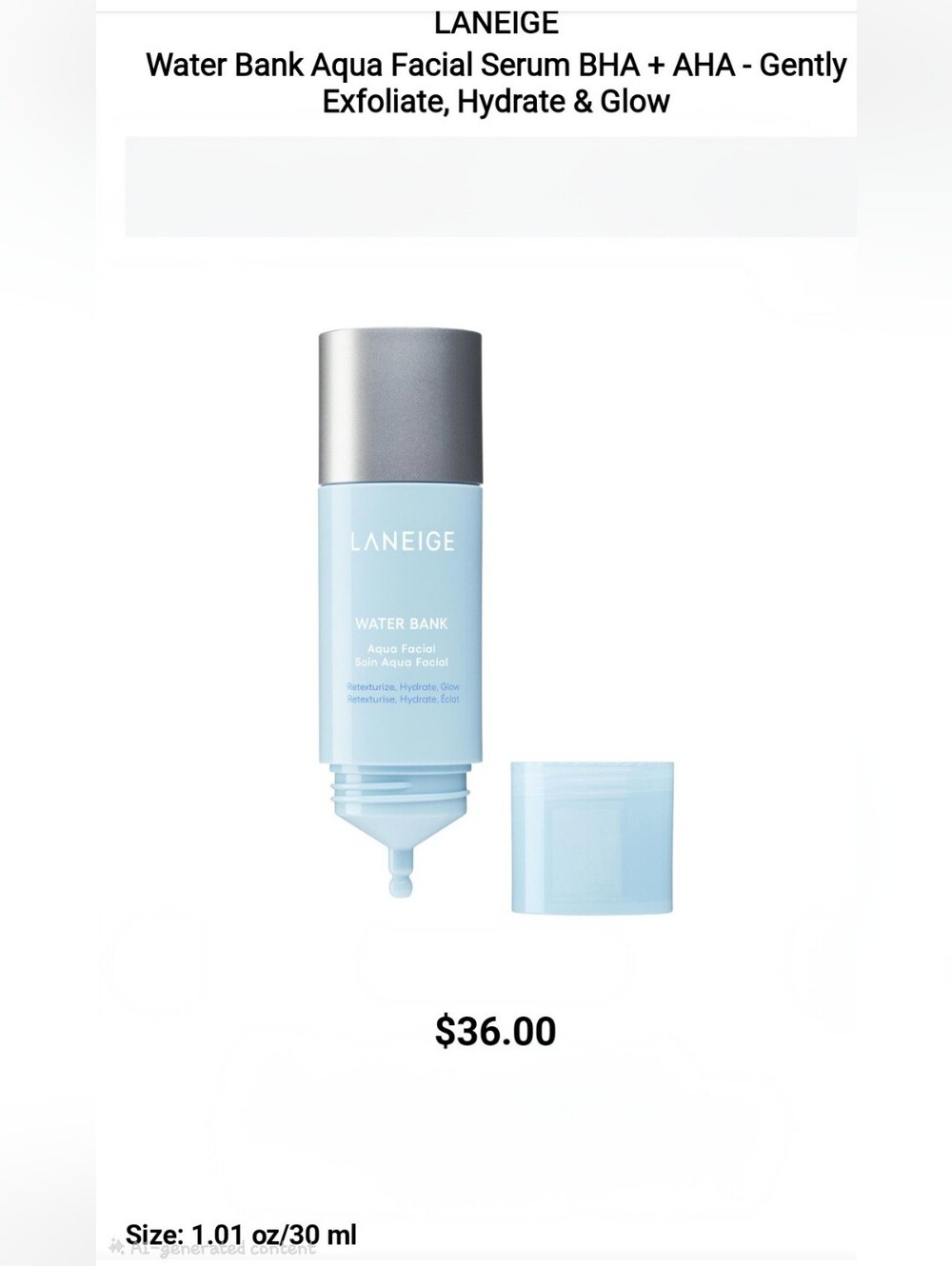LANEIGE Water Bank Aqua Facial Serum